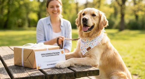 Geschenkgutschein zum Trainingsmeilenstein des Hundes versenden